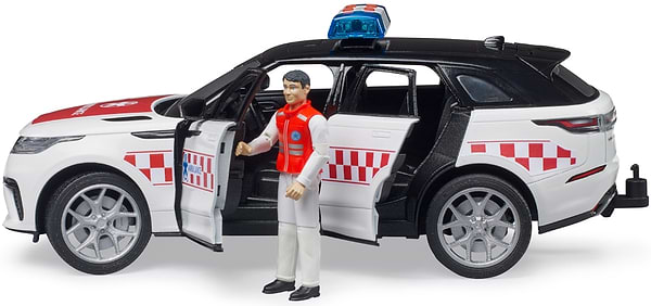 Фото - Наземна спецтехніка BRUDER швидкої допомоги Range Rover Velar з фігуркою (02885)