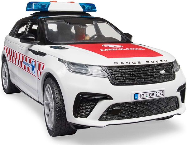 Фото - Наземна спецтехніка BRUDER швидкої допомоги Range Rover Velar з фігуркою (02885)