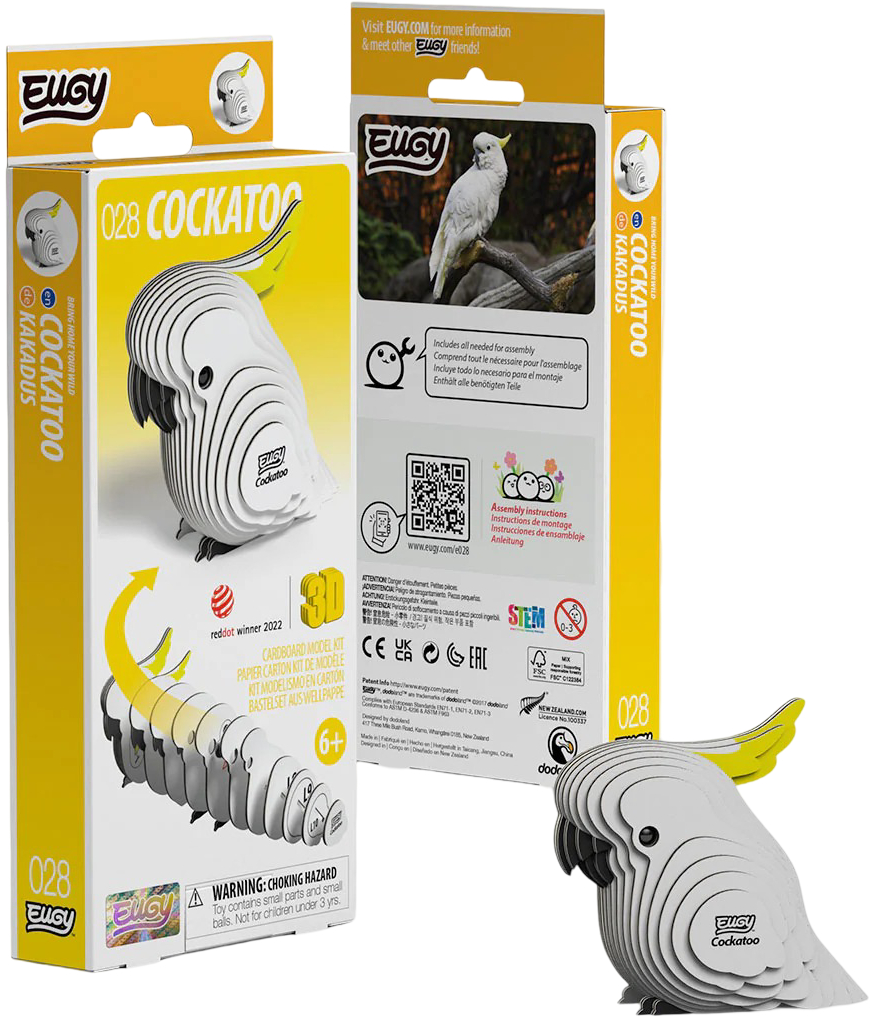 3D пазлы EUGY Зоопарк: Попугай Какаду (XEG-028)