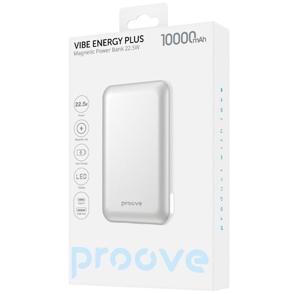 Фото - Батарея мобільна Proove Vibe Energy Plus 22.5W 10000mAh white (PBVE15012202)