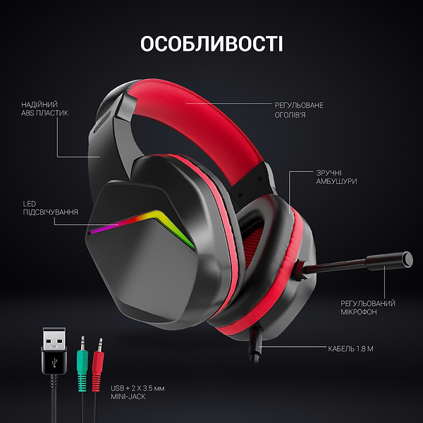 Фото - Гарнитура проводная игровая GamePro Racer (HS311)