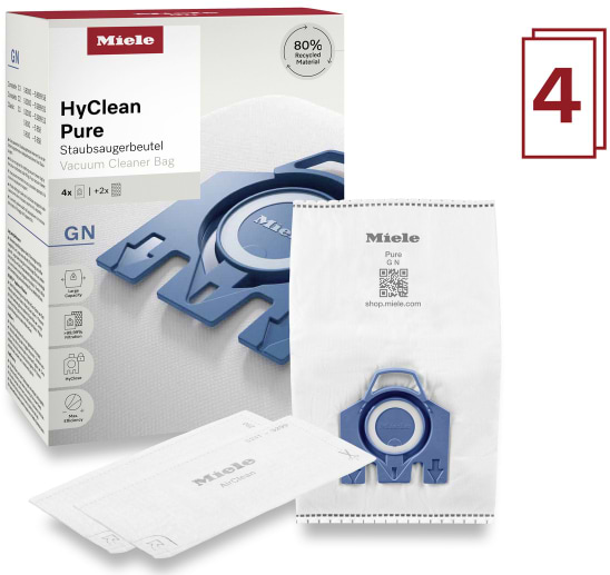 Набір мішків + фільтр для пилососа Miele GN HyClean Pure 4 шт. (41996720INT) - Фото 1