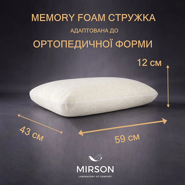 Фото - Подушка ортопедическая MirSon №4085 Satin Stripe 30-0021 Dark Blue MEN (2200006422976)