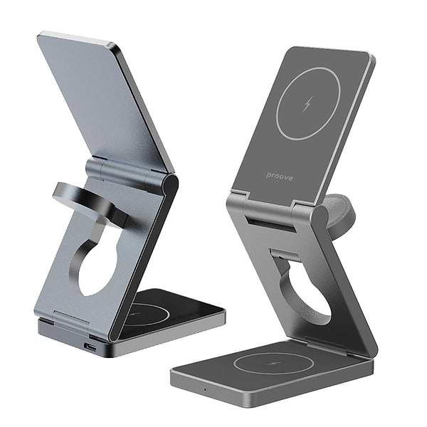 Фото - Бездротовий зарядний пристрій Proove Titan Volt 3 in 1 Gray