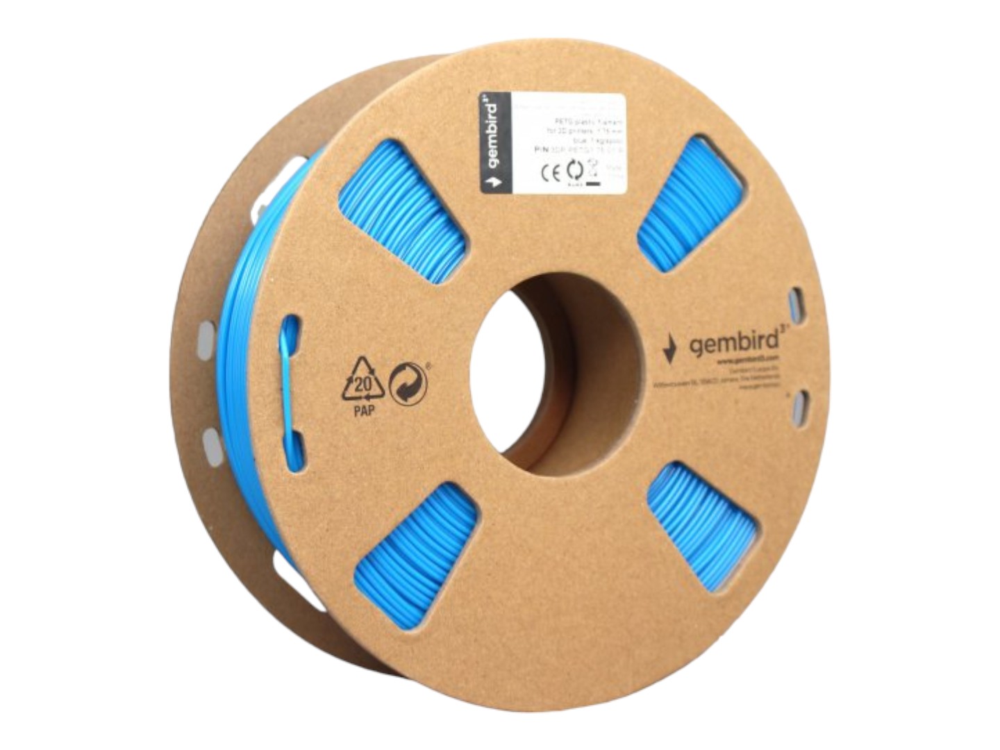 Нитка для PETG-картриджа Gembird 3DP-PETG1.75-01-B - Фото 1