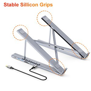 Фото - Подставка под ноутбук Choetech USB-C 7-в-1 (HUB-M48-GY)