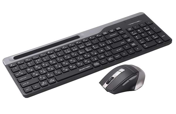 Фото - Клавіатура + миша бездротова A4tech FB2535CS Smoky Grey