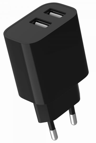 Купити Мережевий зарядний пристрій Gembird 2 USB-A 5V/2.4A (TA-UC-2A12-01-BK) - Фото 1 Мережевий зарядний пристрій Gembird 2 USB-A 5V/2.4A (TA-UC-2A12-01-BK) - Фото 1