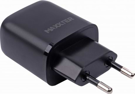 Фото - Сетевое зарядное устройство Maxxter 1 USB-A + 1 Type-C + Кабель Type-C to Type-C PD 18W + QC 18W (WC-QCPD-CtC-01)