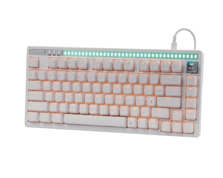 Фото - Клавиатура проводная игровая Bloody AT75 (White)