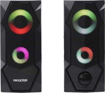 Фото - Комп'ютерна акустика компактна 2.0 Maxxter CSP-U002RGB Black