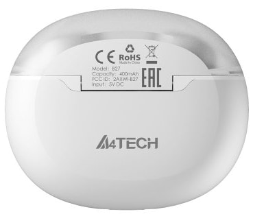 Фото - Наушники вкладыши беспроводные TWS A4tech B27 Grayish White