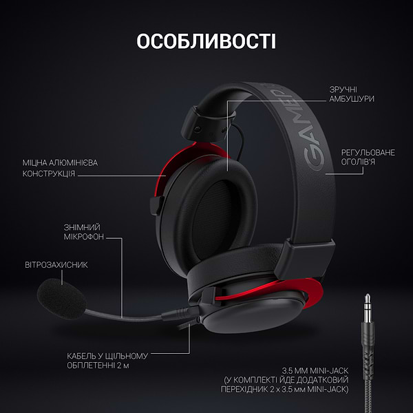 Фото - Гарнітура дротова ігрова GamePro HS1240