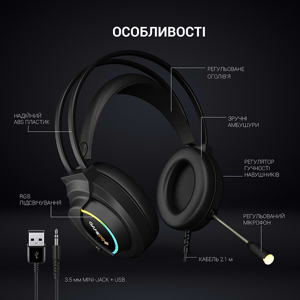 Фото - Гарнитура проводная игровая GamePro Nitro (HS565)