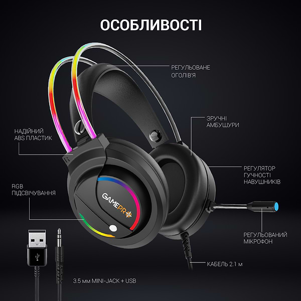 Фото - Гарнитура проводная игровая GamePro HS733