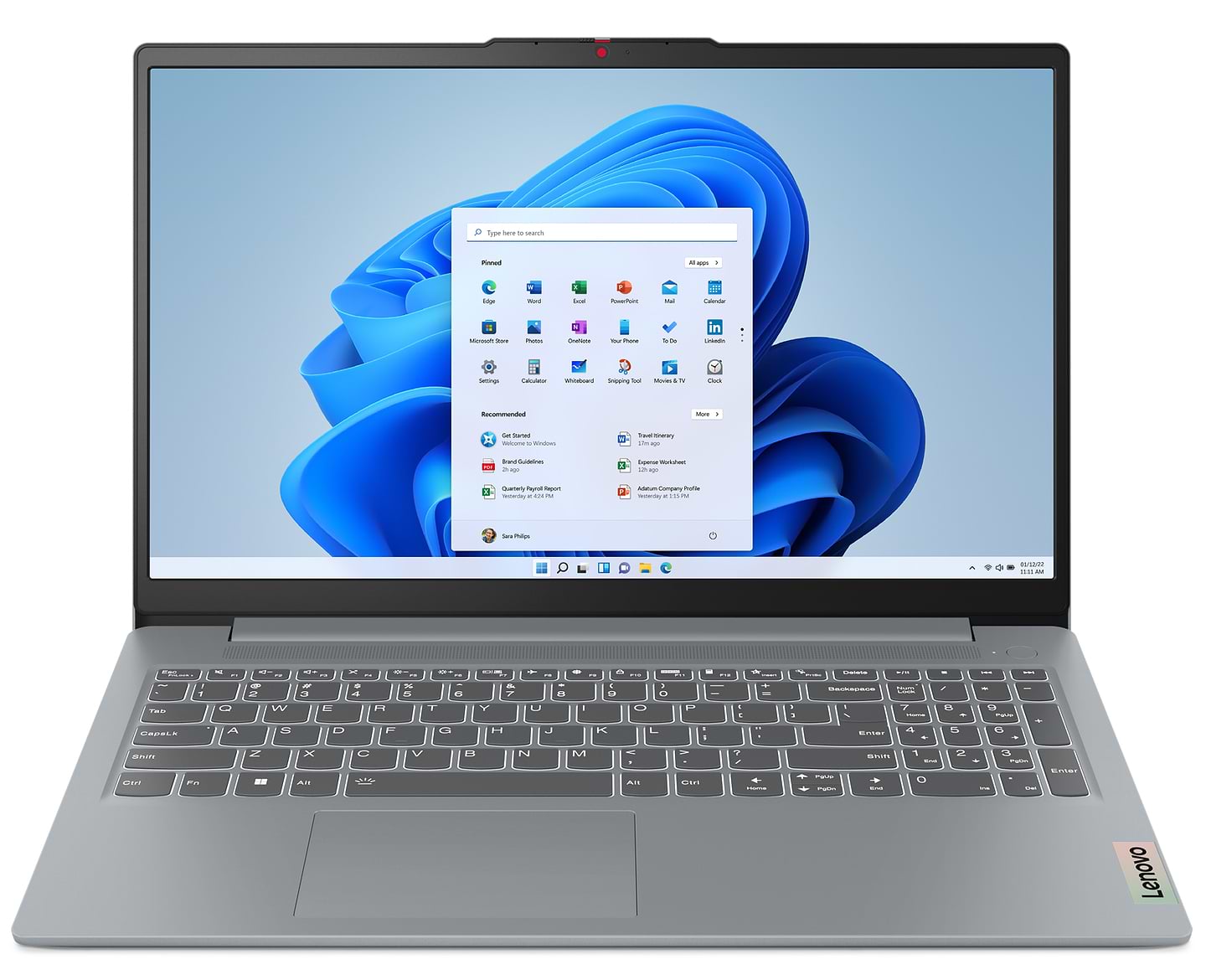 Ноутбук Lenovo IdeaPad Slim 3 15IAH8 (83ER00MERA) Arctic Grey - Фото 1