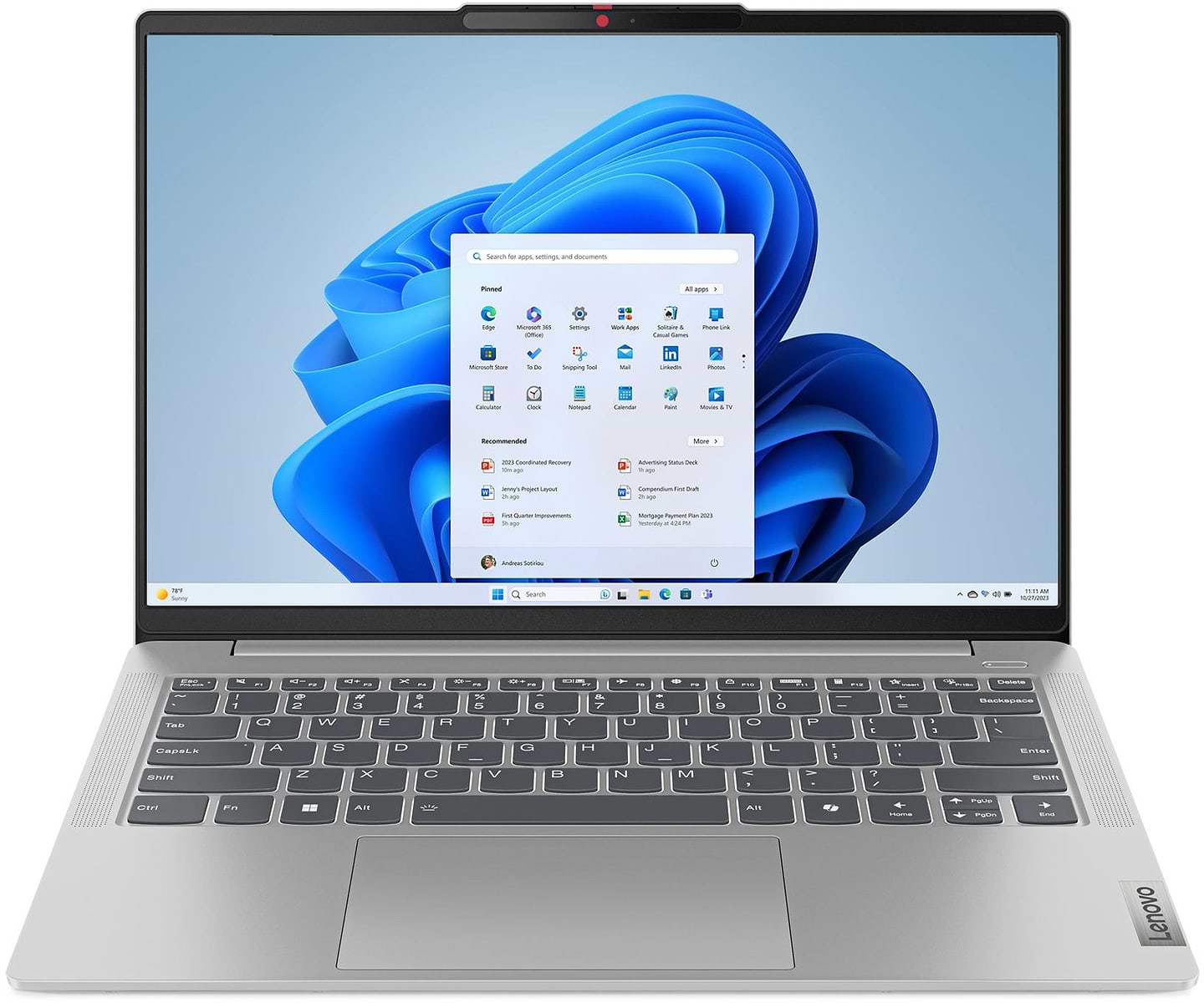 Ноутбук Lenovo IdeaPad Slim 5 14IMH9 (83DA008NRA) Cloud Grey - Фото 1