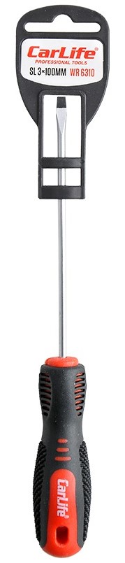 Викрутка CarLife SL3x100 мм Cr-V 6150 (WR6310)