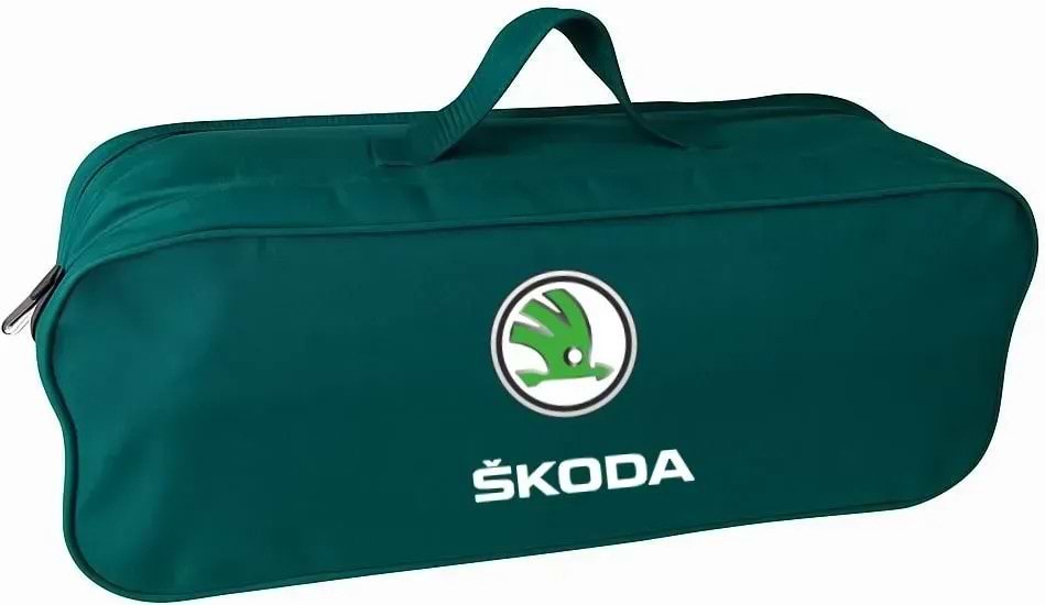 Сумка-органайзер в багажник Poputchik Skoda 50х18х18 см Зелена (03-030-2Д)