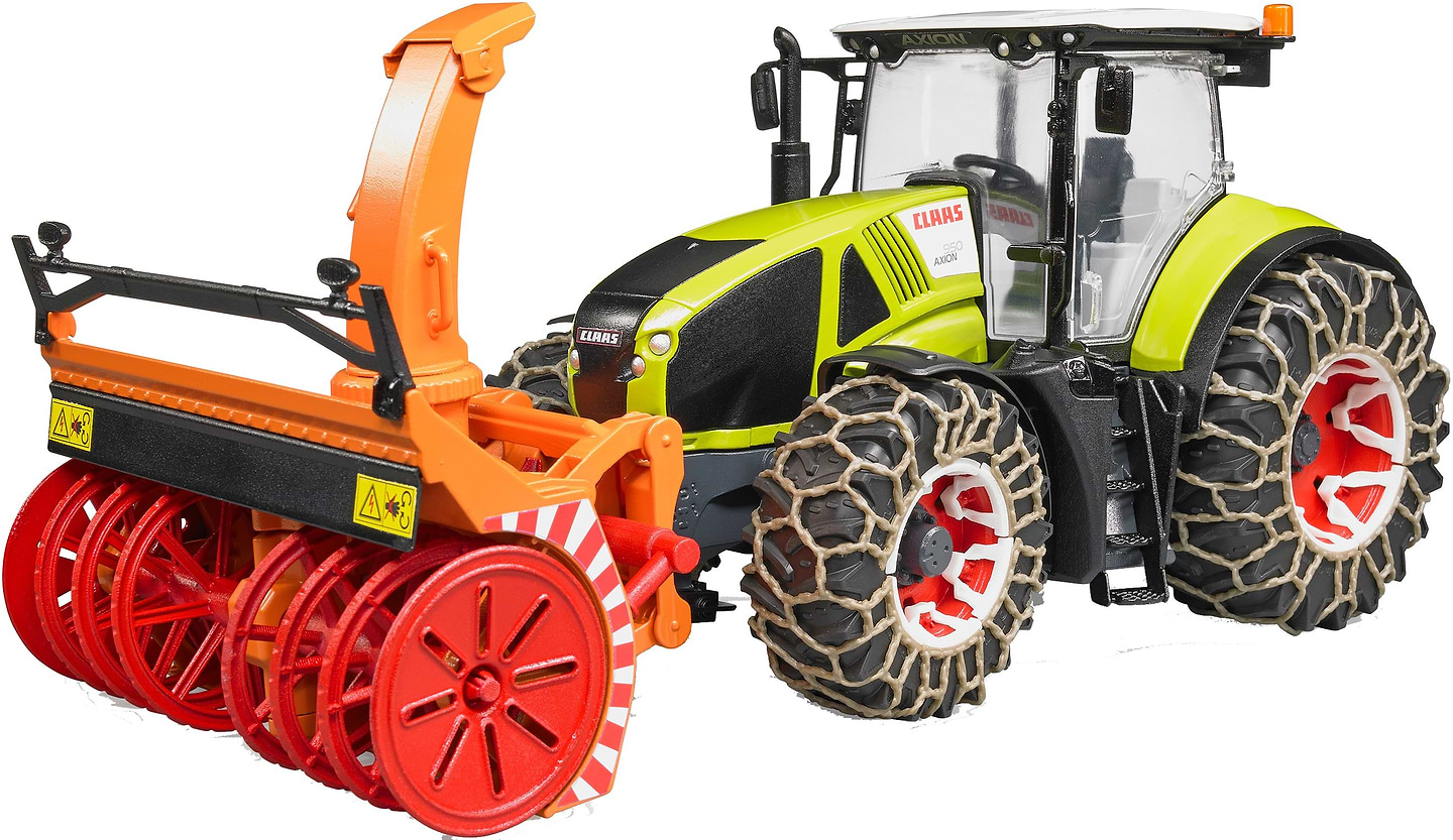 Наземная строительная техника BRUDER Трактор Claas Axion 950 для уборки снега (03017) - Фото 1