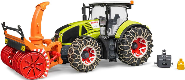 Фото - Наземная строительная техника BRUDER Трактор Claas Axion 950 для уборки снега (03017)