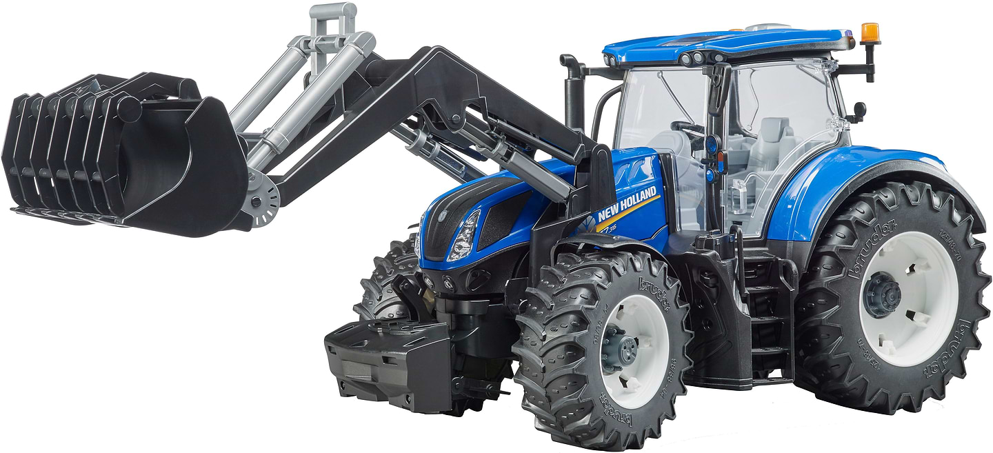 Наземная строительная техника BRUDER Трактор New Holland с погрузчиком (38769) - Фото 1