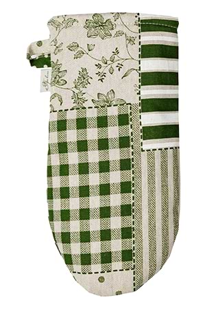 Прихватка-рукавица Прованс Печворк зеленый универсальный (031512) - Фото 1
