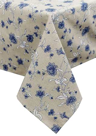 Фото - Скатерть прямоугольная Прованс Цветы синие 120х136 см (031544)