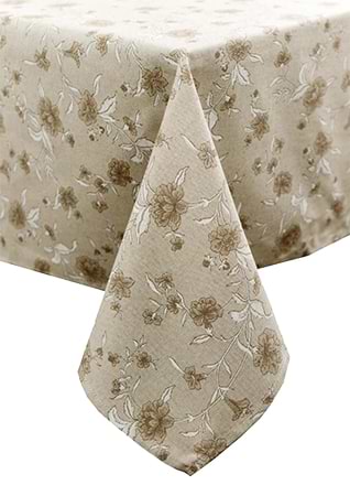 Скатертина прямокутна Прованс Квіти беж 136х180 см (031566)