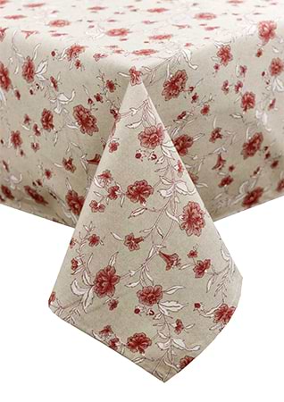 Фото - Скатерть прямоугольная Прованс Цветы бордо 136х180 см (031568)