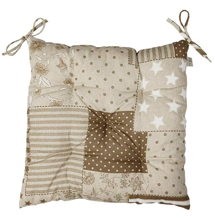 Подушка для стільця Прованс Пічворк беж 40х40 см (031606)