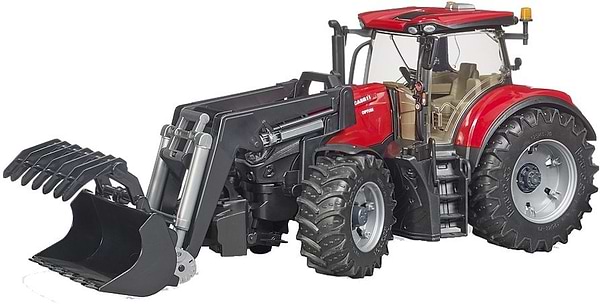 Фото - Наземна будівельна техніка BRUDER Трактор Case IH Optum 300CVX з причепом для тюків (40415)