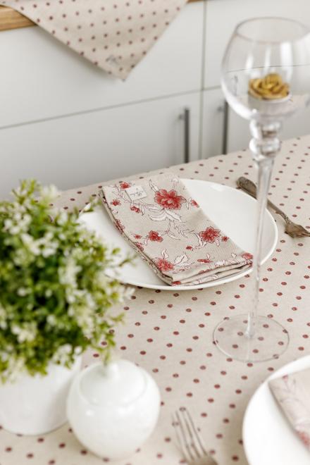 Фото - Серветка для сервірування Прованс Квіти бордо 35х45 см (031518)