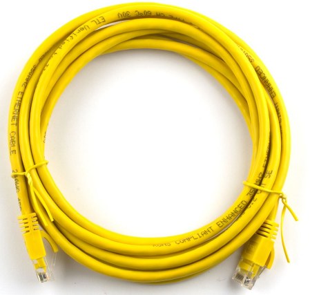 Кабель патч-корд Ritar UTP RJ45 Cat.5e 2 m Yellow (PCR-CU/2Yw/3233)