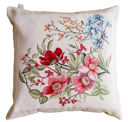 Фото - Подушка декоративная Прованс Цветы в рамке 45х45 см (034203)