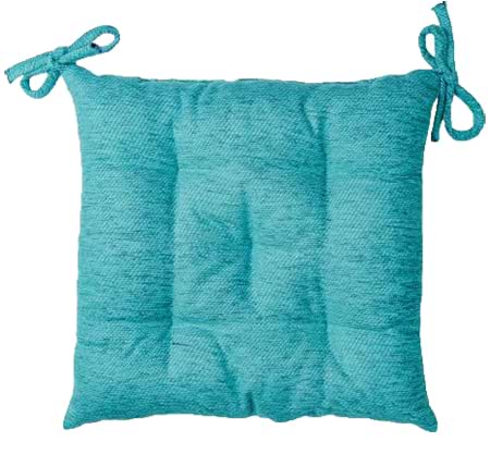 Подушка для стільця Прованс CHENILLA бірюзова 40х40 см (034857)