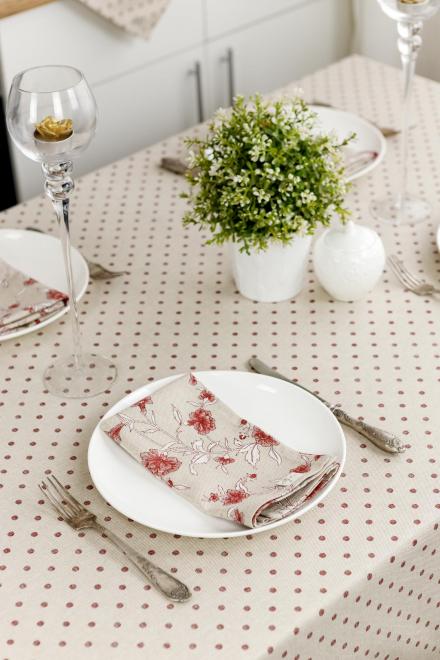 Фото - Серветка для сервірування Прованс Квіти бордо 35х45 см (031518)