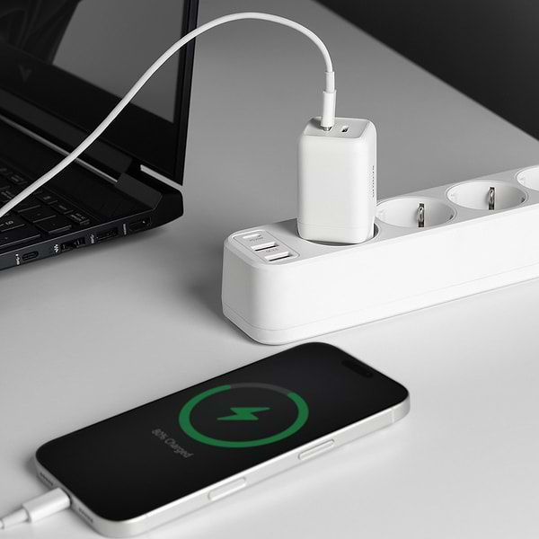 Фото - Мережевий зарядний пристрій Proove Silicone Power 40W (Type-C + Type-C) White