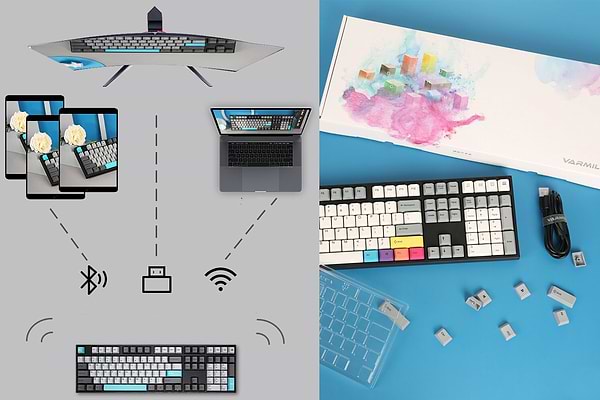 Фото - Клавіатура бездротова ігрова Varmilo APT108 CMYK, C-TK Red, WL/USB-A, White Led (A93A024D4A5A17A007)