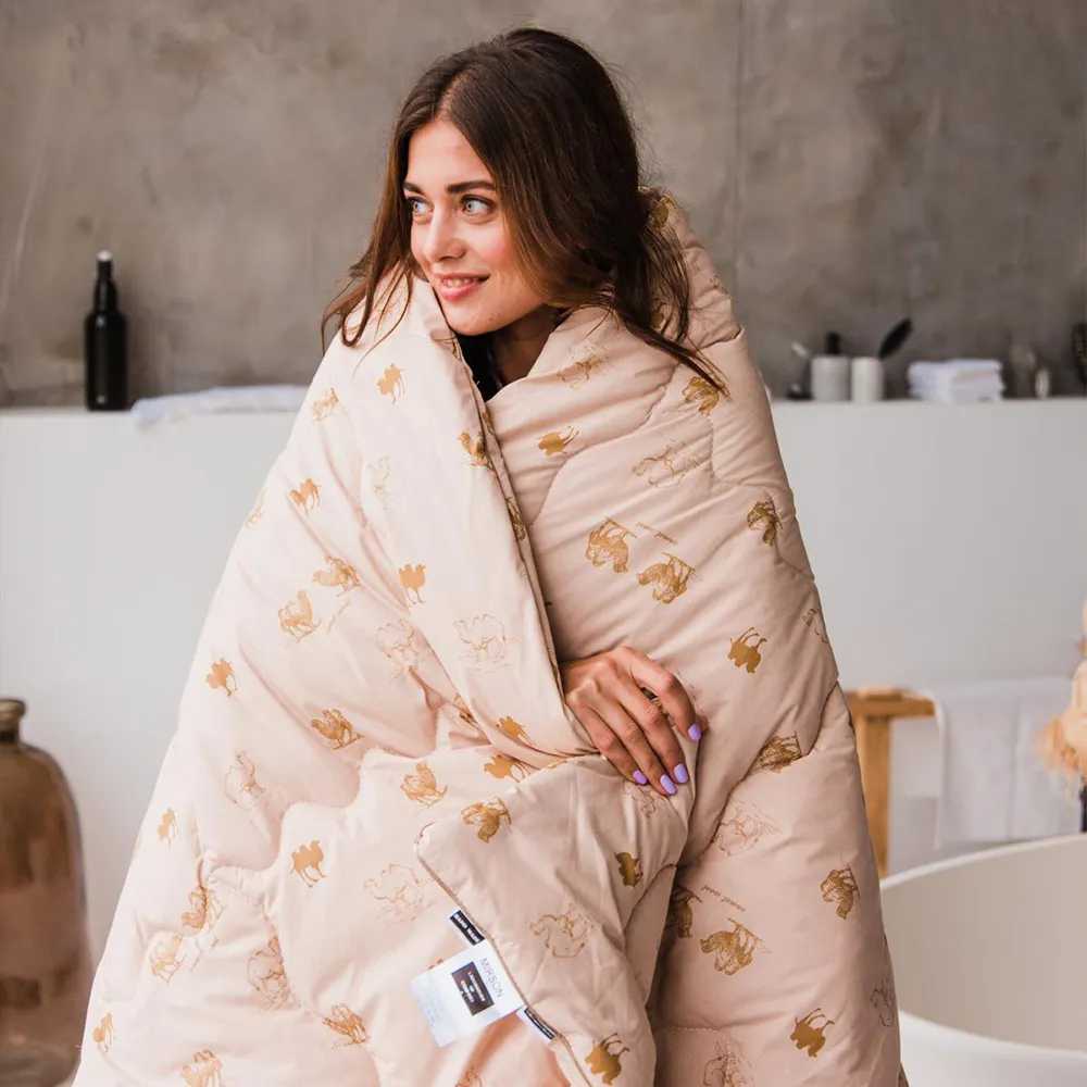 Фото - Ковдра літня двоспальна євро MirSon Gold Camel Hand Made 173 200x220 см (2200000460714)