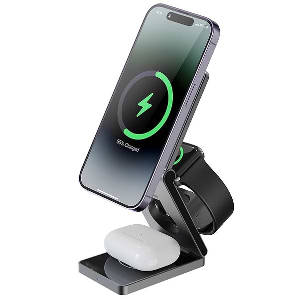 Фото - Бездротовий зарядний пристрій Proove Titan Volt 3 in 1 Gray