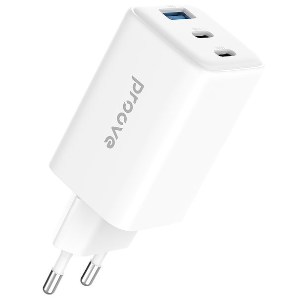Фото - Мережевий зарядний пристрій Proove Pocket GaN 65W (2Type-C + USB) White (WCPG65121202)