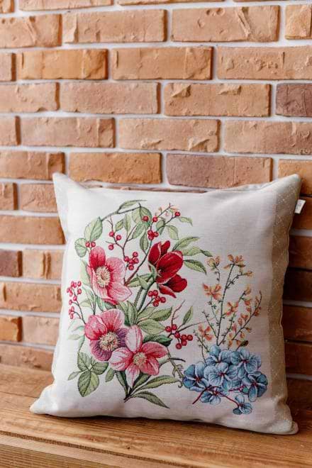Фото - Подушка декоративная Прованс Цветы в рамке 45х45 см (034203)