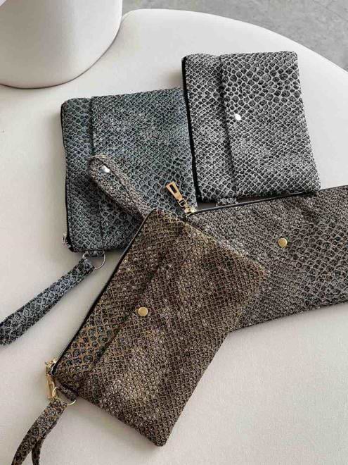 Фото - Косметичка ART KNIT Python коричнева 14x21 см (037890)