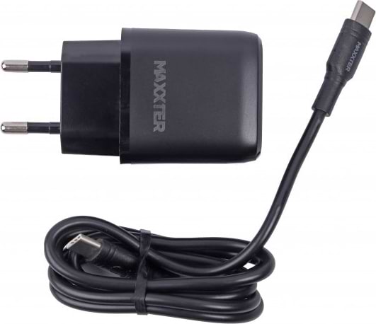 Фото - Сетевое зарядное устройство Maxxter 1 USB-A + 1 Type-C + Кабель Type-C to Type-C PD 18W + QC 18W (WC-QCPD-CtC-01)