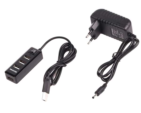 Фото - Хаб USB Maxxter USB 2.0 Type-A на 4 порта Black (HU2A-4P-AC-03)