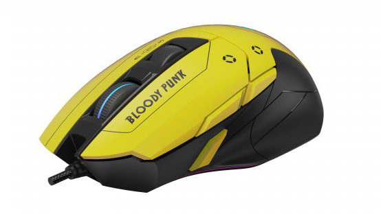 Фото - Миша дротова ігрова Bloody W70 Max (Punk Yellow)