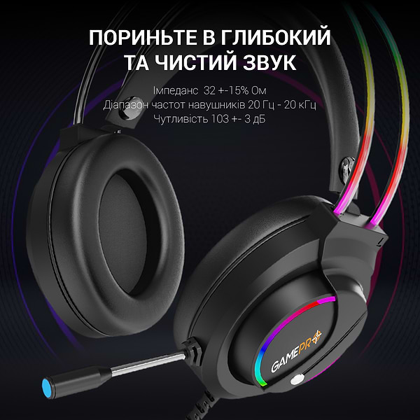 Фото - Гарнитура проводная игровая GamePro HS733