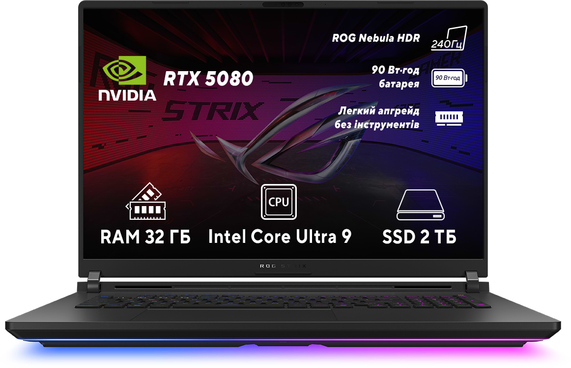 Ноутбук игровой Asus ROG Strix SCAR 18 G835LW-SA083W Black - Фото 1
