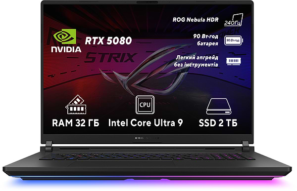Фото - Ноутбук ігровий Asus ROG Strix SCAR 18 G835LW-SA083W Black